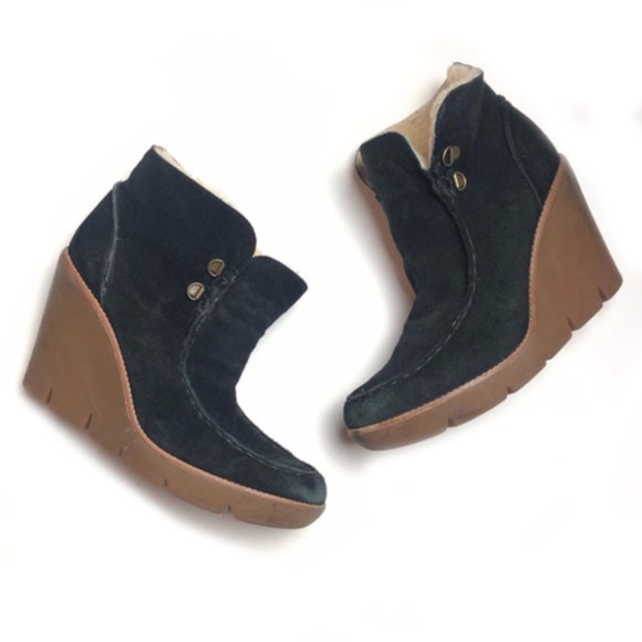 KORS Michael Kors Shoes - KORS Michael Kors Shearling Wedge Boots